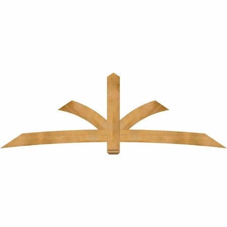 Ekena Millwork Davenport Rough Sawn Timber Gable Bracket, Western Red Cedar, 108"W x 36"H x 2"D x 6"F, 8/12 Pitch GBW108X36X0206DAV00RWR